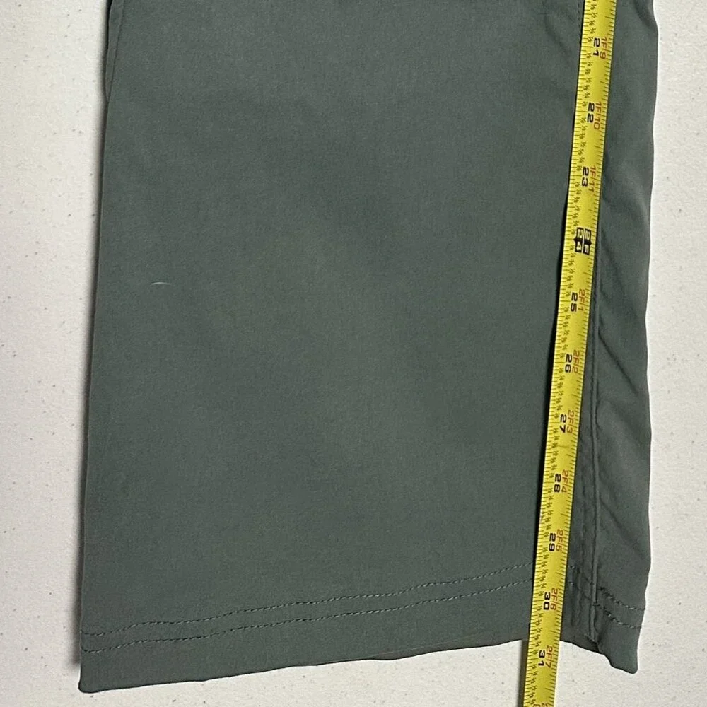 PrAna Halle Straight Smoky Blue Hiking Climbing Pants Stretch Roll-up Legs Sz 10 - Picture 13 of 13